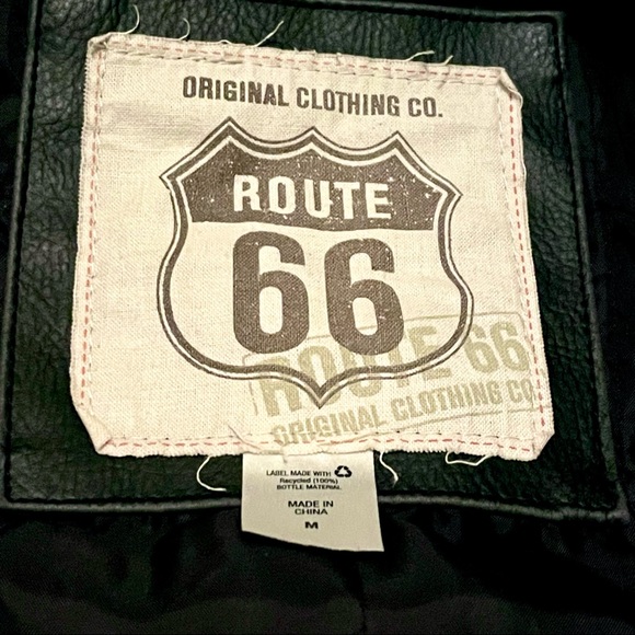 Route 66 Black Leather Jacket w/ Hood - Picture 1 of 5